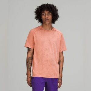 Lululemon Metal Vent Tech T 2.0 Disrupted Grid Mulled Wine/Pink Savannah M3CT7S